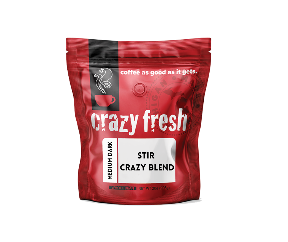 Stir Crazy Blend coffee bag