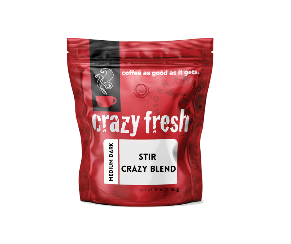 Stir Crazy Blend coffee bag