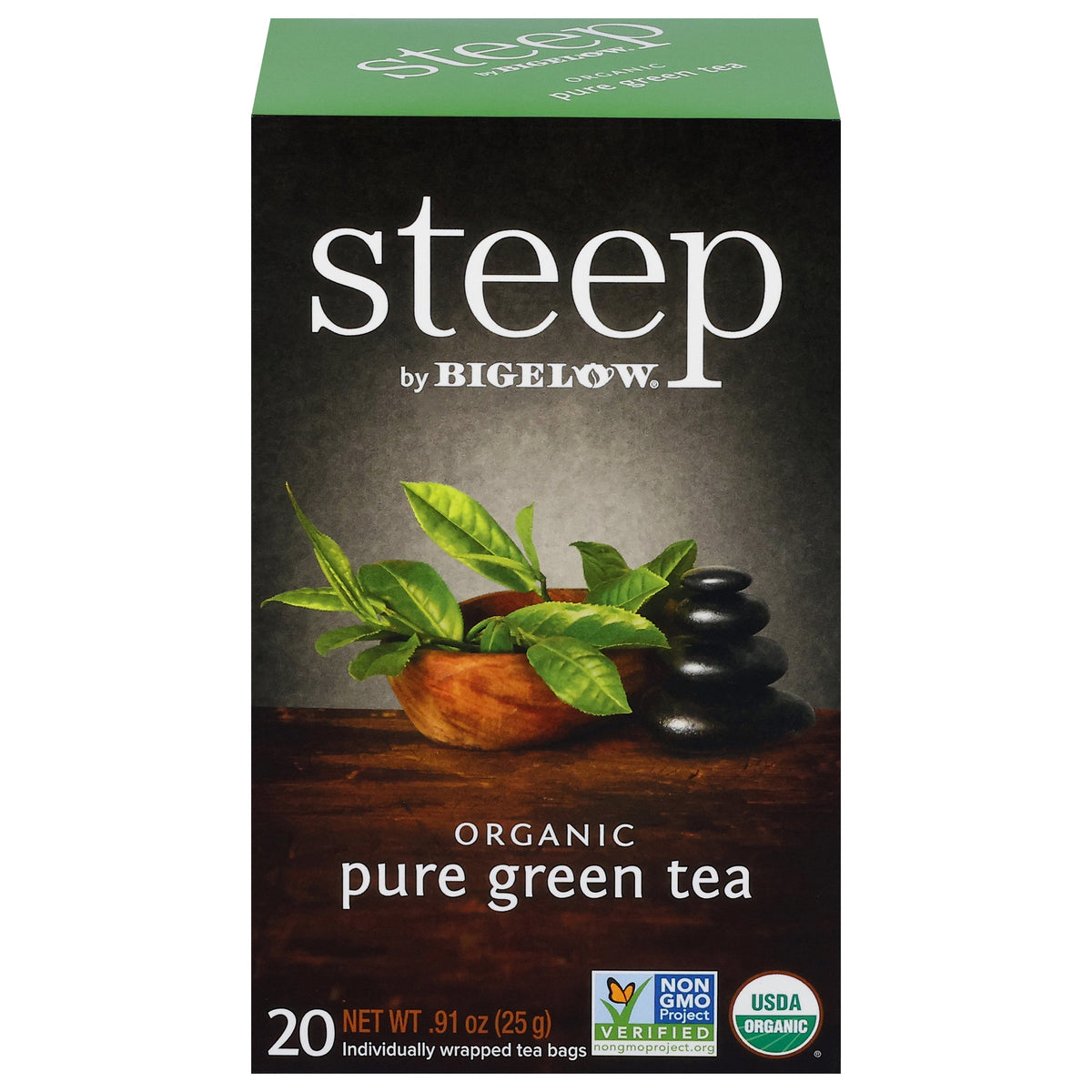 steep by Bigelow Organic Pure Green Tea box