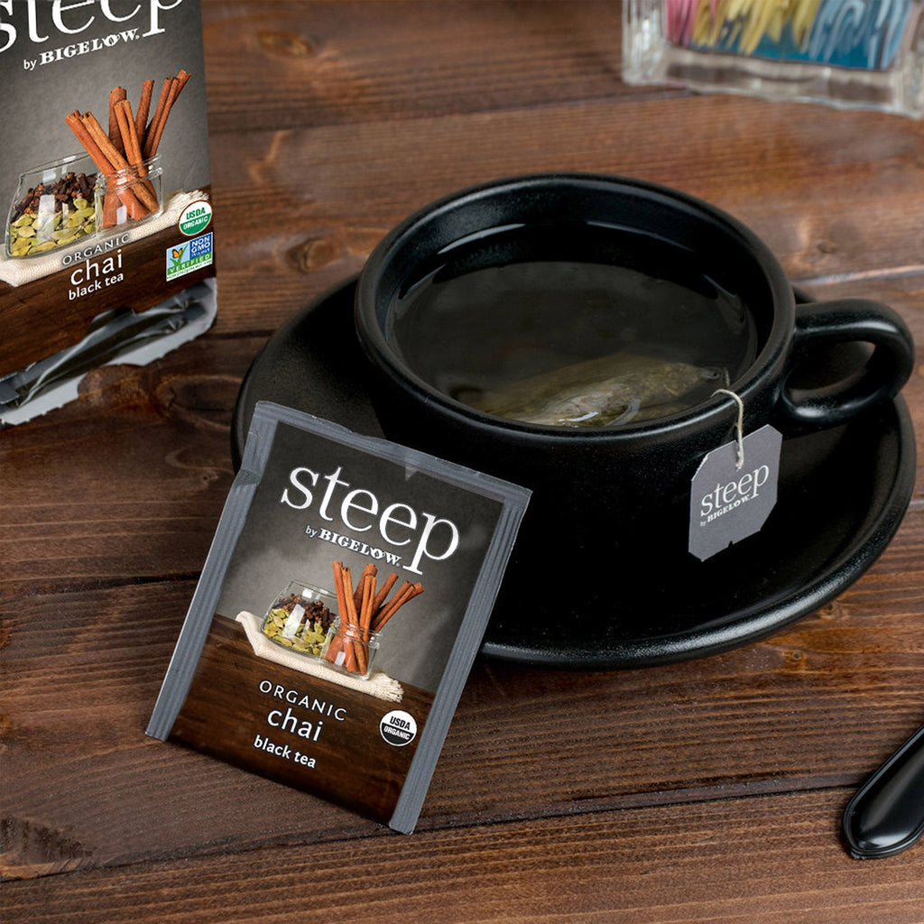 steep by Bigelow Organic Chai Black Tea box