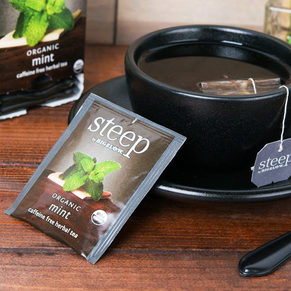 steep by Bigelow Organic Mint Herbal Tea box