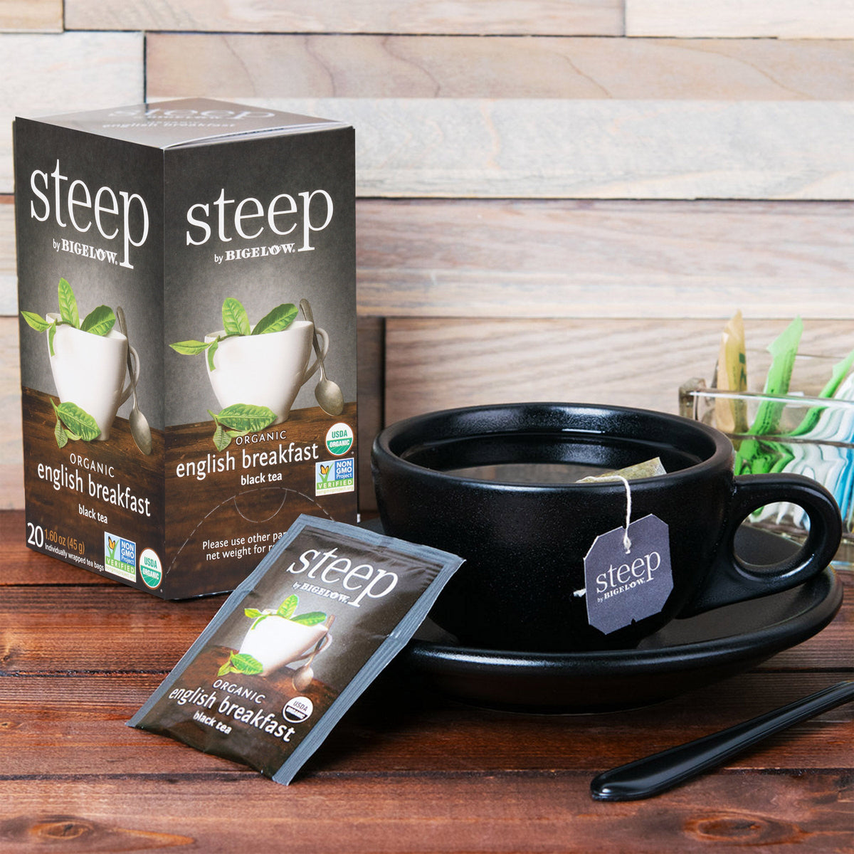 steep by Bigelow Organic English Breakfast Black Tea box