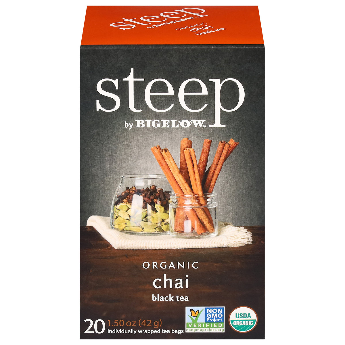 steep by Bigelow Organic Chai Black Tea box