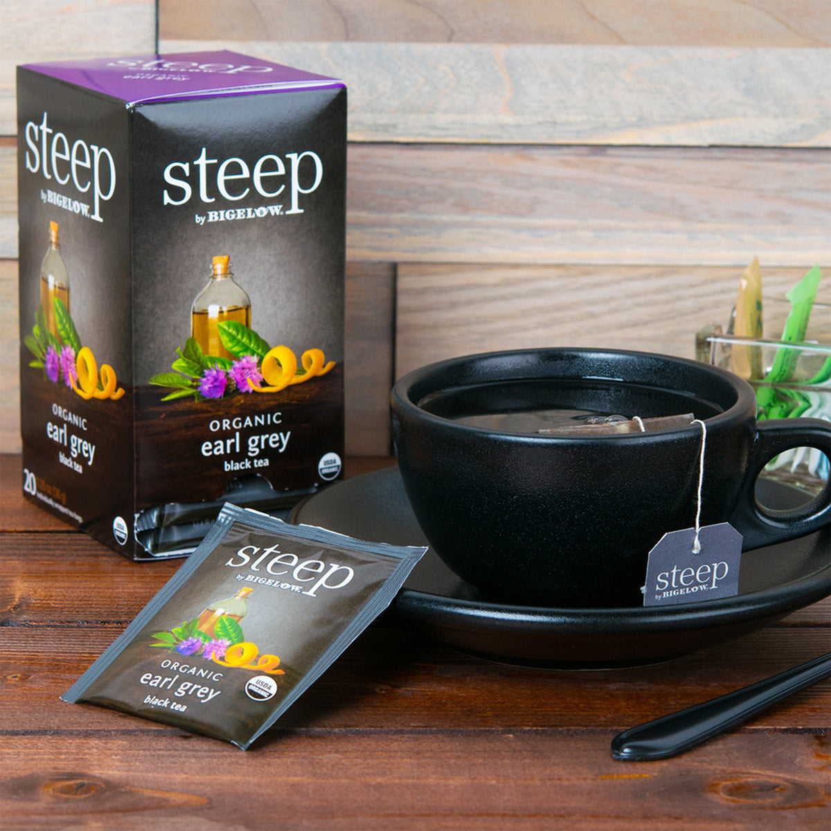 steep by Bigelow Organic Earl Grey Black Tea box